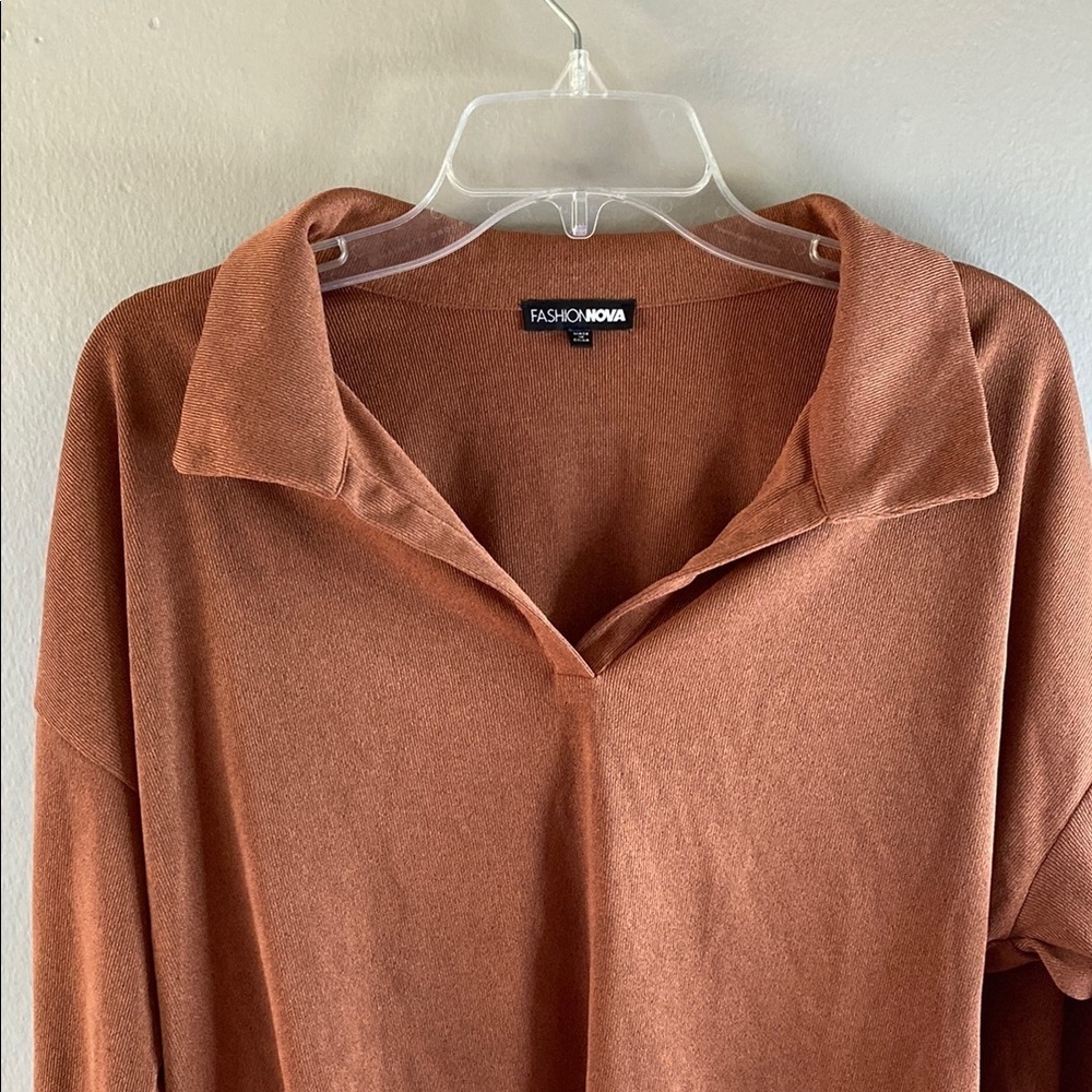 Fashion Nova Copper Long Sleeve Top - Picture 3 of 15